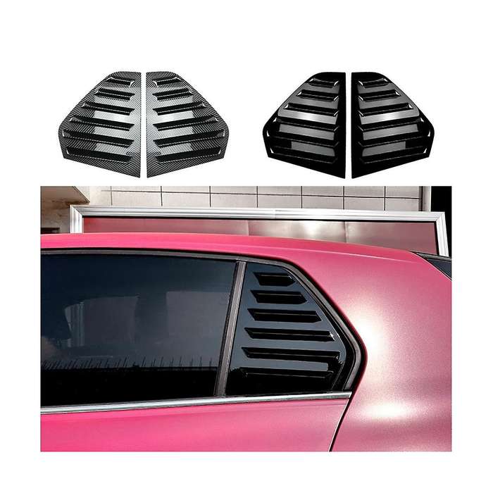 Car Side Rear Window Blind Shutter Side Vent Cover Trim Decoration for 8 Mk8 2020-2022(carbon)
