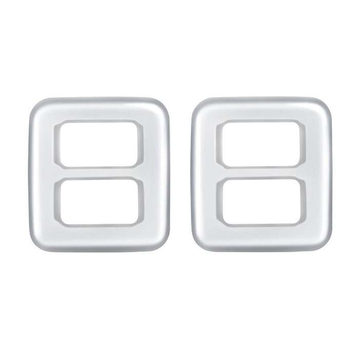 Car Silver Middle Row Seat Outer Side Button Trim Frame Interior Accessories for Alphard 40 Series