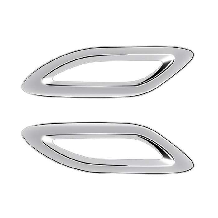 Car Silver Rear Tail Fog Light Lamp Frame Cover Trim for Alphard 40 Series 2023+ Car Accessories