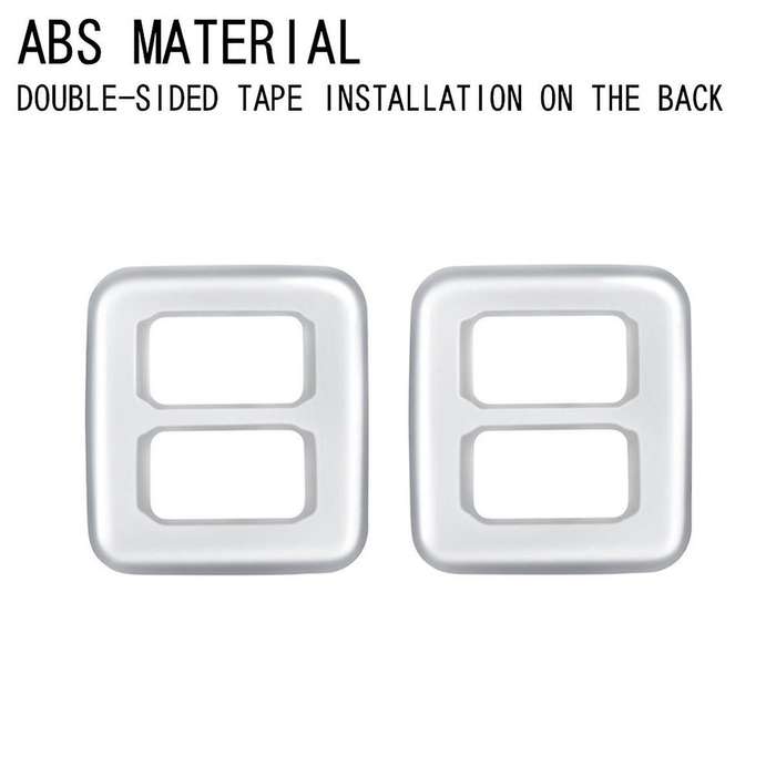 Car Silver Middle Row Seat Outer Side Button Trim Frame Interior Accessories for Alphard 40 Series 2