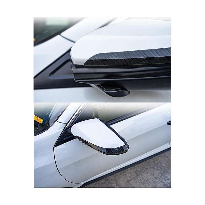 Car Silver Side Rearview Mirror Trim Cover Exterior Mirror Stickers for 10th Gen 2016-2020
