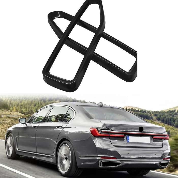Car Single Hole Tailpipe Frame Decor Accessories Exhaust Muffler Decorative Frame for 7 Series G11 G