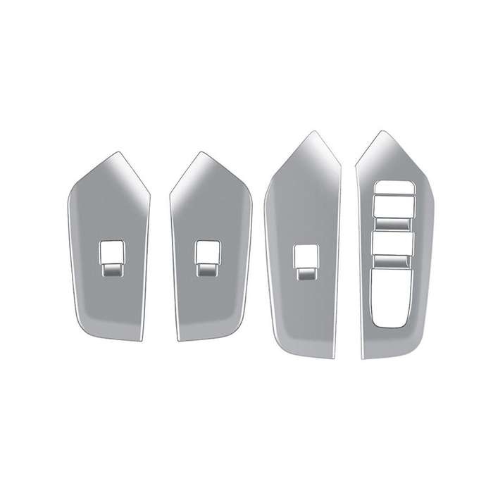 Car Silver Window Glass Lift Button Switch Cover Trim Door Armrest Panel for Prius 60 Series 2020-2