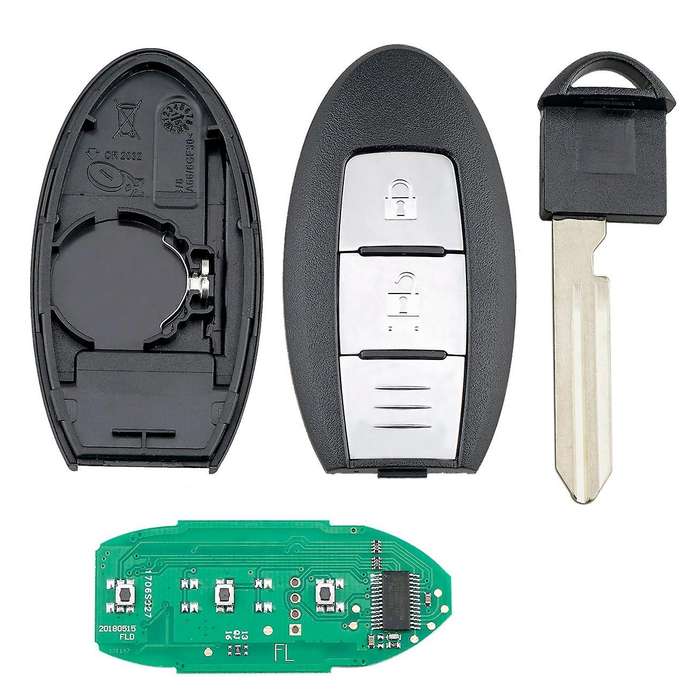 Car Smart Remote Key 2 Buttons Car Key Fob Fit for 433MHZ