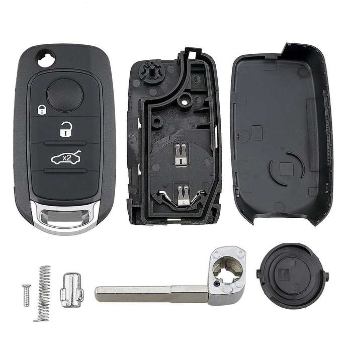 Car Smart Remote Key 3 Button 433MHz Fit for 500X Egea Tipo 2016-2018 4Achip