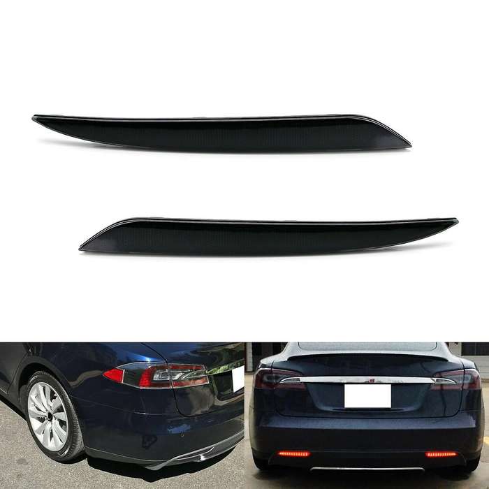 Car Smoke Lens LED Bumper Reflector Tail Brake Lights for Model S 2012-2020