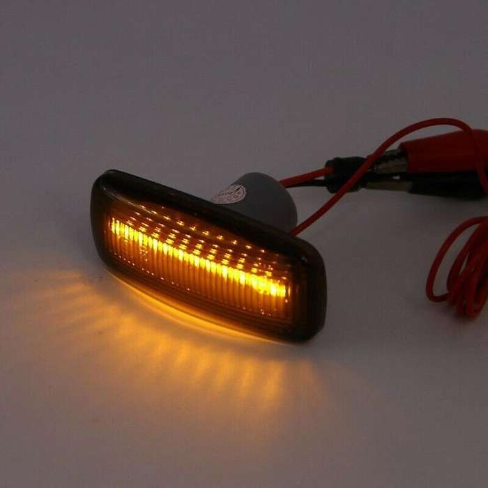 Car Smoked/Clear White Amber Led Side Markers Turn DRL Light for 200 07-17 300 2005-2006 Sebring 200