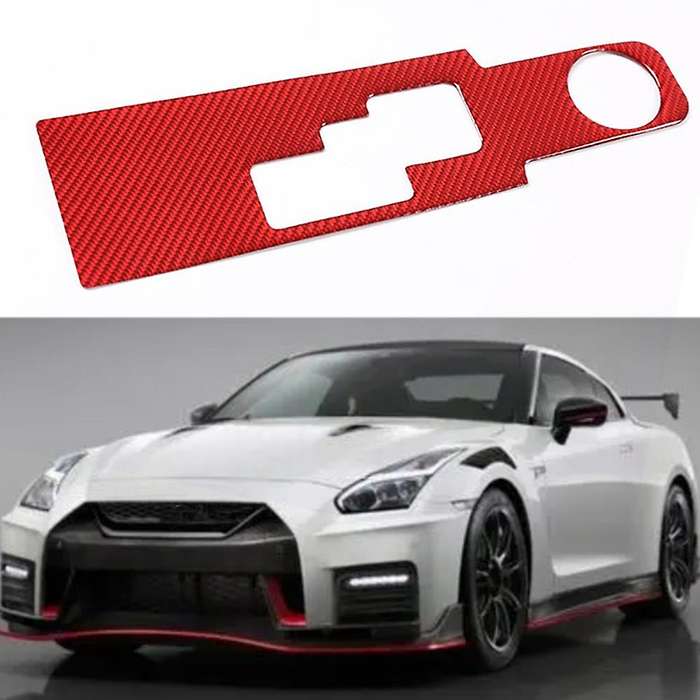 Car Soft Carbon Fiber Central Control Gear Cover Trim for R35 2008-2016