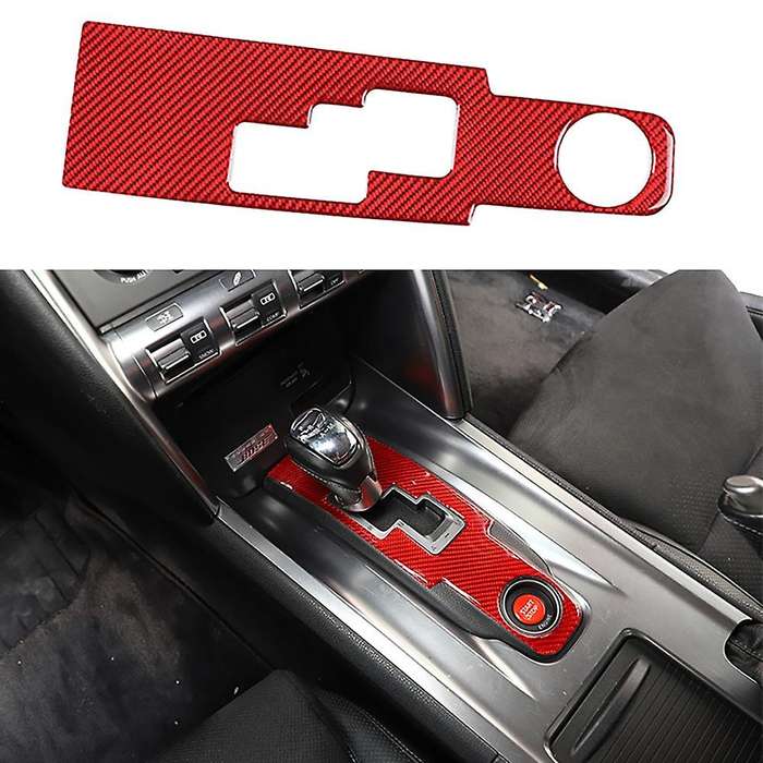 Car Soft Carbon Fiber Central Control Gear Cover Trim for R35 2008-2016