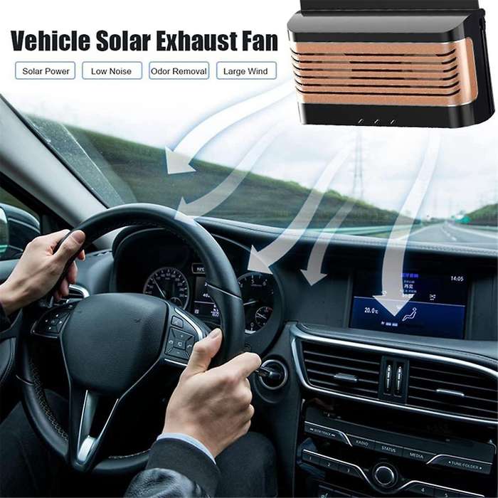 Car Solar Powered Window Exhaust Fan, Car Air Purifier, Car Solar Power Air Vent Radiator Fans, Vehi