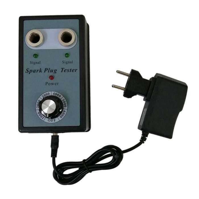 Car Spark Plug Tester Double Hole Detector Ignition Plug Analyzer with Adjustable Double Hole Light