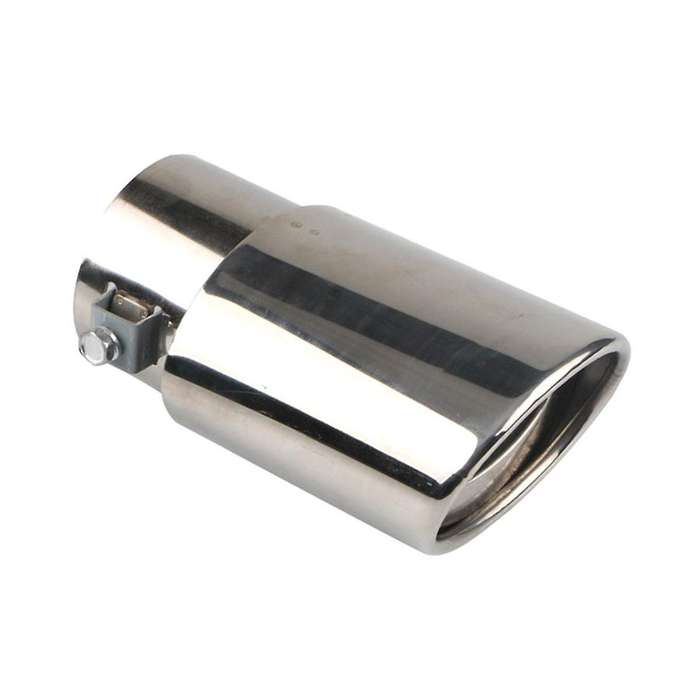 Car Stainless Steel Bright Silver Straight Exhaust Tail Throat Round Tube Universal Fits Car Access