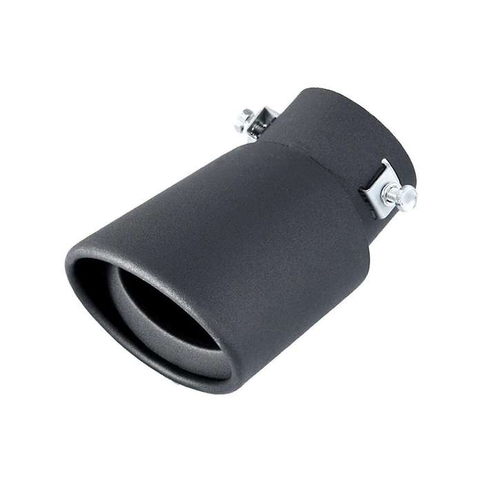 Car Stainless Steel Black Curved Exhaust Tail Throat Round Tube Universal Fits Car Accessories