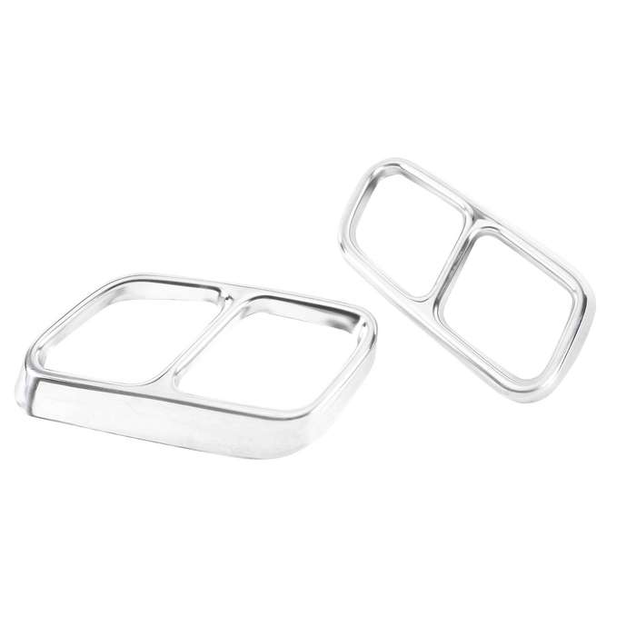 Car Stainless Steel Car Rear Dual Exhaust Muffler Pipe Cover Trim Tail Throat Frame for 2012-2017 Si