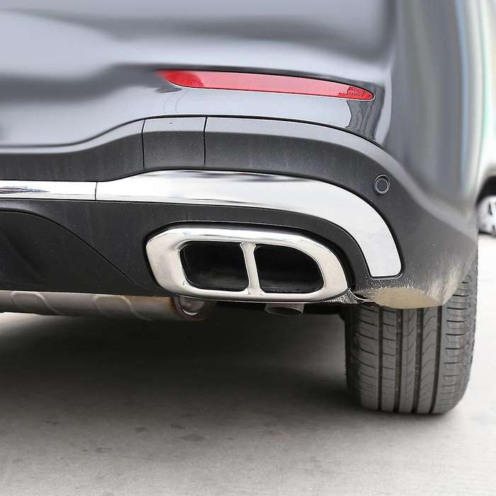 Car Stainless Steel Exhaust Pipe Muffler Tail Cover Trim for GLE350 GLE450 GLC GLS W167 X253 X167 Si
