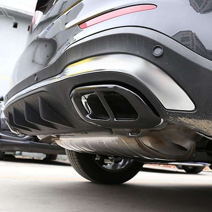 Car Stainless Steel Exhaust Pipe Muffler Tail Cover Trim for GLE350 GLE450 GLC GLS W167 X253 X167 Bl
