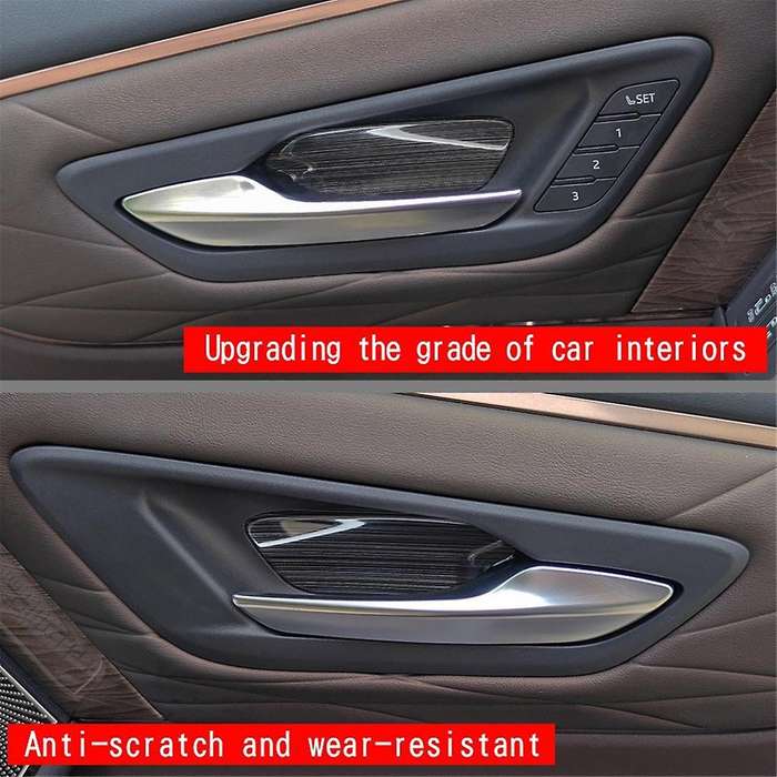 Car Stainless Steel Inner Door Bowl Panel Trim Sticker for Alphard/Vellfire 40 Series 2023+ Black
