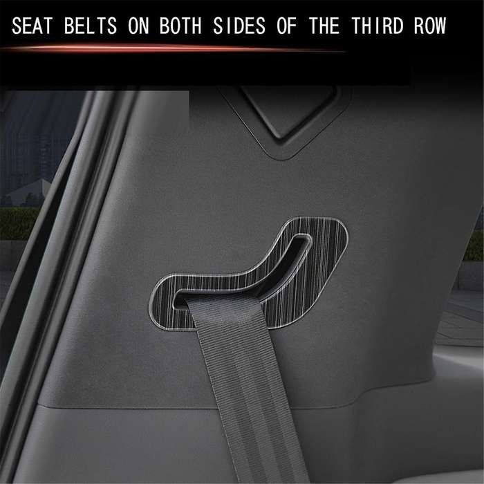 Car Stainless Steel Seat Belt Panel Cover Frame Interior Trim Accessories for Alphard 40 Series 202