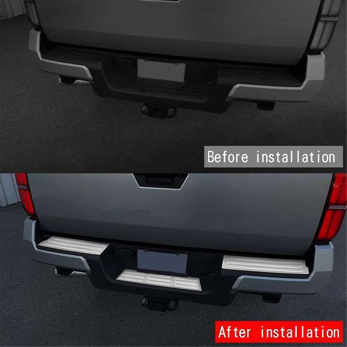 Car Stainless Steel Trunk Pedal Rear Tail Box Guard Pedal for 2024 Car Accessories Silver