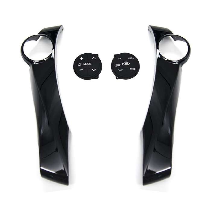 Car Steering Wheel Audio Control Switch Bright Black Frame Trim for Prius 2011-2015 Control Buttons