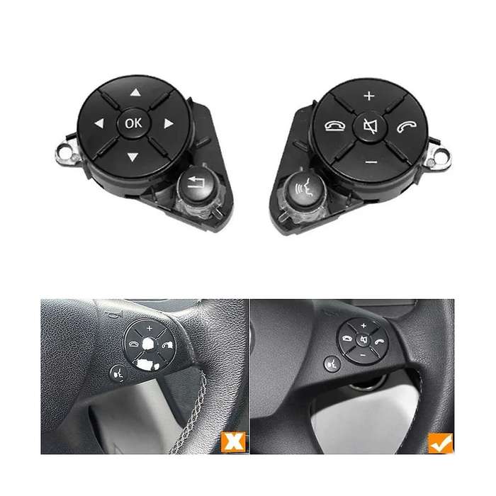 Car Steering Wheel Button Switch Cover Trim Kit for C E Class W204 W212 X204 20482103519107 Left
