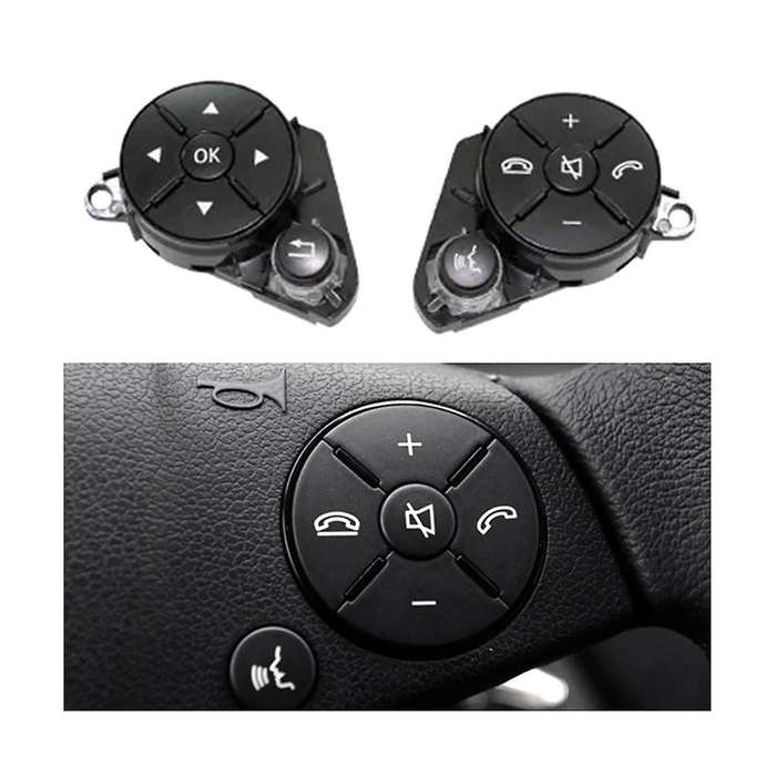 Car Steering Wheel Button Switch Cover Trim Kit for C E Class W204 W212 X204 20482103519107 Left