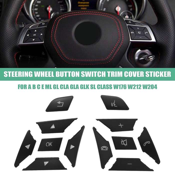 Car Steering Wheel Button Switch Sticker Compatible Mercedes Benz A B Class