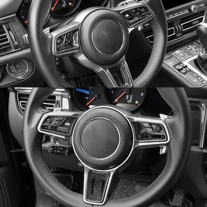 Car Steering Wheel Button Switch Frame Cover Decor Trim Sticker for - 718 2015+