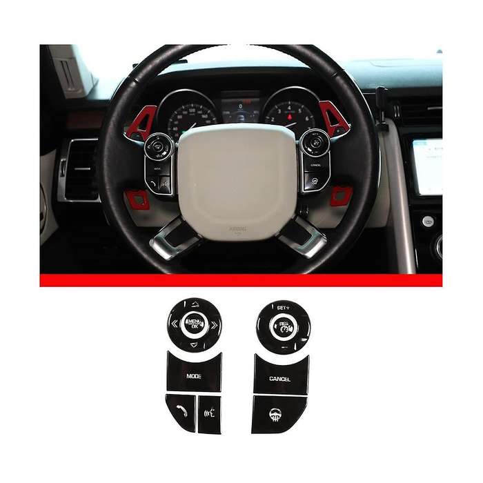Car Steering Wheel Button Trim Stickers Accessories for 5 Lr5 Sport (a)