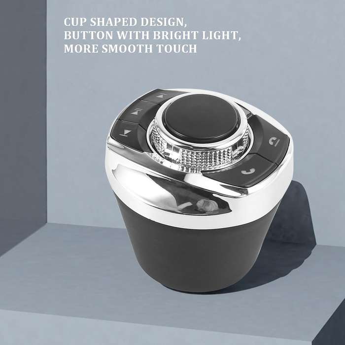 Car Steering Wheel Control Button with LED Light 8-Key Functions