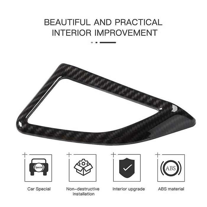 Car Steering Wheel Cover Decoration Stickers Interior Mouldings Carbon Fiber for 2017+