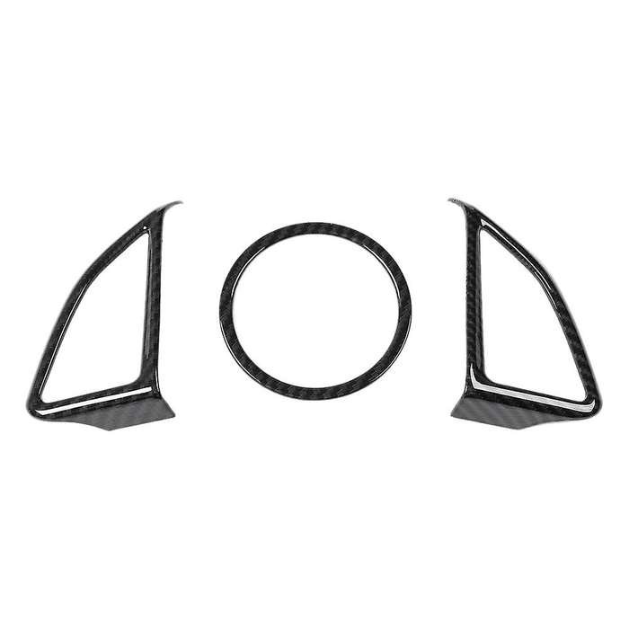 Car Steering Wheel Cover Decoration Stickers Interior Mouldings Carbon Fiber for 2017+