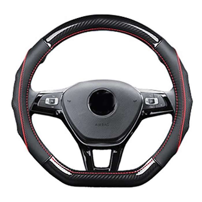 Car Steering Wheel Cover Skidproof Auto Anti- Embossing Leather for Golf 7 Mk7 -