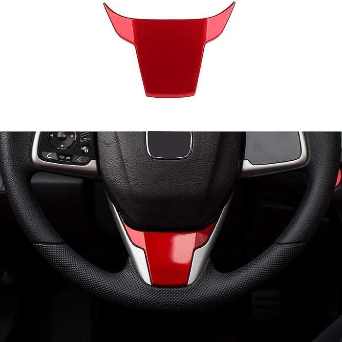 Car Steering Wheel Cover Interior Trim Panel for 10th Gen 2020 2019 2018 2017 2016 - Red