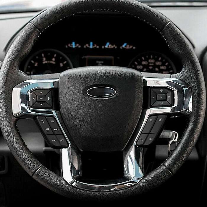 Car Steering Wheel Cover Frame & Dashboard Panel Cover Trim Kit for 2015-2020