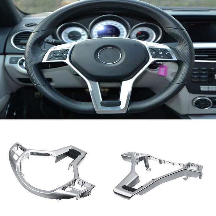 Car Steering Wheel Cover for A C E GLA CLA Class W176 W204 W212 X156 C117 Silver