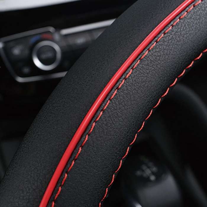 Car Steering Wheel Cover Steering Wheel for Interior Accessories 36-40CM (Black Blue)