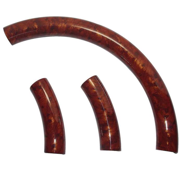 Car Steering Wheel Cover Three Section Handle Peach Wood Interior Three Section Clip-on Grip Cover