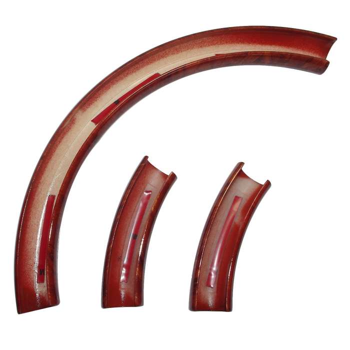 Car Steering Wheel Cover Three Section Handle Peach Wood Interior Three Section Clip-on Grip Cover