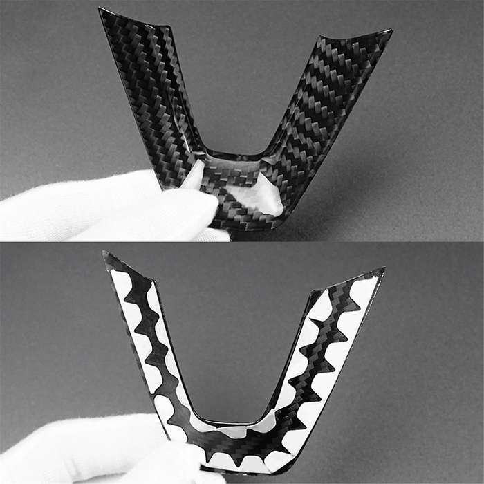 Car Steering Wheel Cover Trim Sticker Carbon Fiber for Model 3 2024 Model3 Interior Accessories