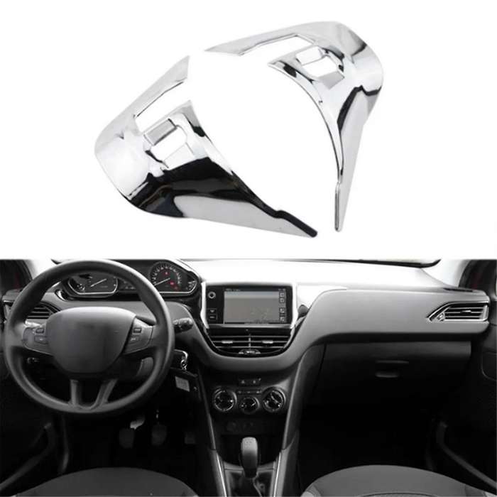 Car Steering Wheel Decoration Cover Trim Sticker for 208 2008 2014-2018 Car Interior Accessories
