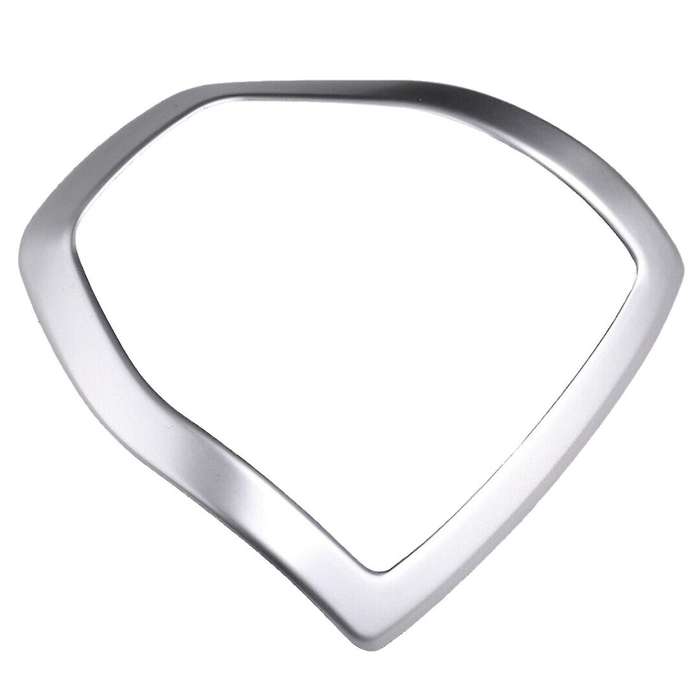 Car Steering Wheel Decoration Cover Trim Sticker for 2015 2016 2017 2018 2019, Silver