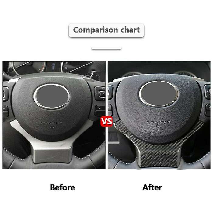 Car Steering Wheel Panel Cover Trim Carbon Fiber Interior Accessories for IS250 IS300 IS350 2014-201