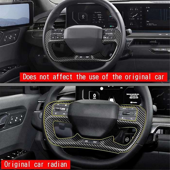 Car Steering Wheel Trim Cover Sticker for EV9 2023 2024 Steering Wheel Button Trim Interior Accessor