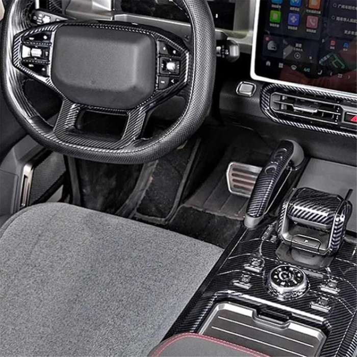 Car Steering Wheel Trim Fit for JETOUR Traveler 2023 Steering Wheel Decorative Frame Interior Acces