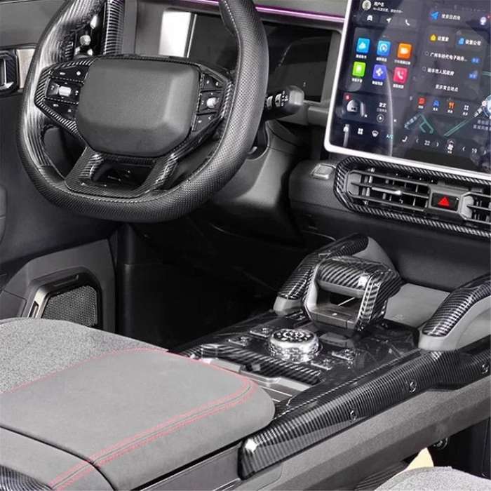 Car Steering Wheel Trim Fit for JETOUR Traveler 2023 Steering Wheel Decorative Frame Interior Acces
