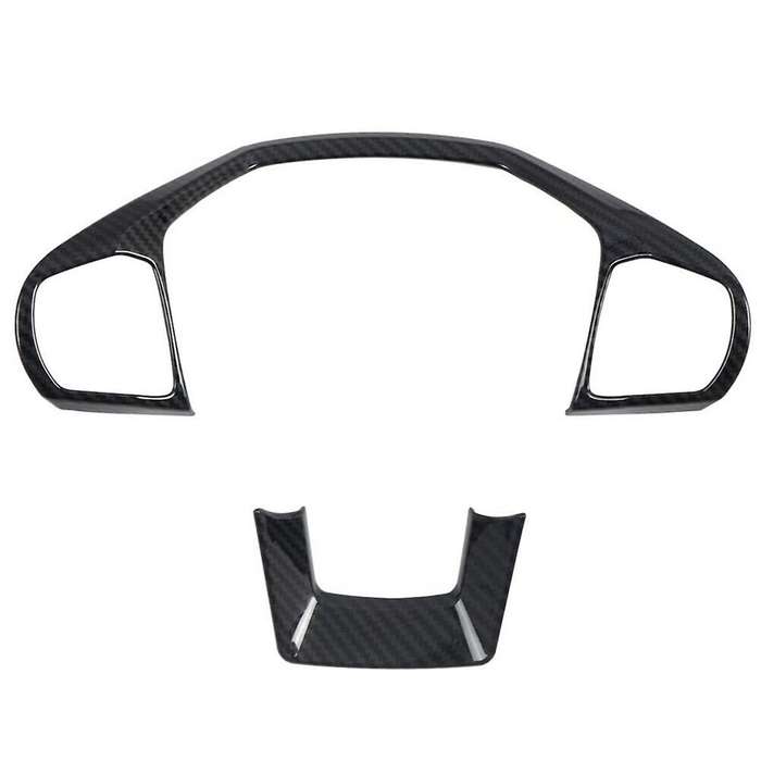 Car Steering Wheel Trim Panel Cover ABS Carbon Fiber for Explorer 2020-2023 Interior Accessories