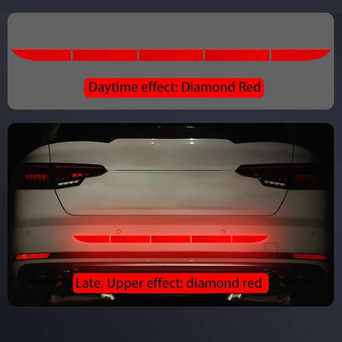 Car Sticker Reflective Warning Safety Tape Film Auto Strip Decoration Bumper Reflection Anti Collisi