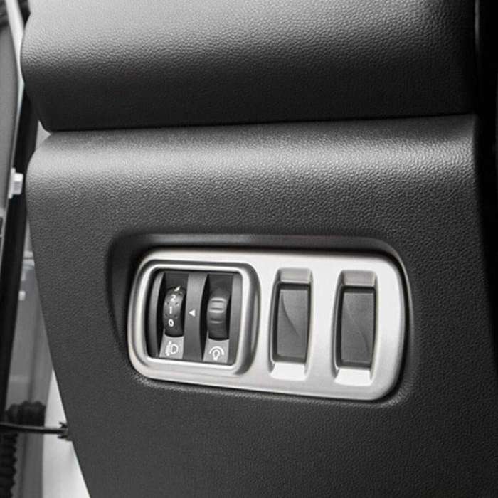 Car Stick Styling ABS Chrome Front Head Fog Light Switch Trim Frame Lamp Panel for Kadjar 2016-2019