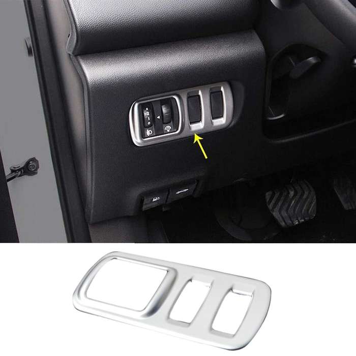 Car Stick Styling ABS Chrome Front Head Fog Light Switch Trim Frame Lamp Panel for Kadjar 2016-2019